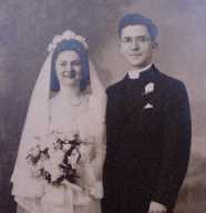 wedding photo of Mary Ann and the Rev. Otto Berg