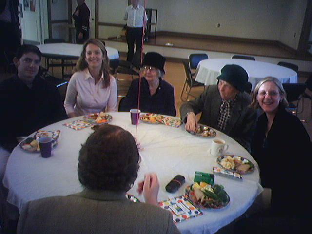 Phoebe Tharp, who was our Altar Guild director (directress?) for many years, at a big birthday party with family and friends from near and far