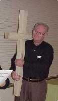 John Toner, carrying a cross during a Holy Week service