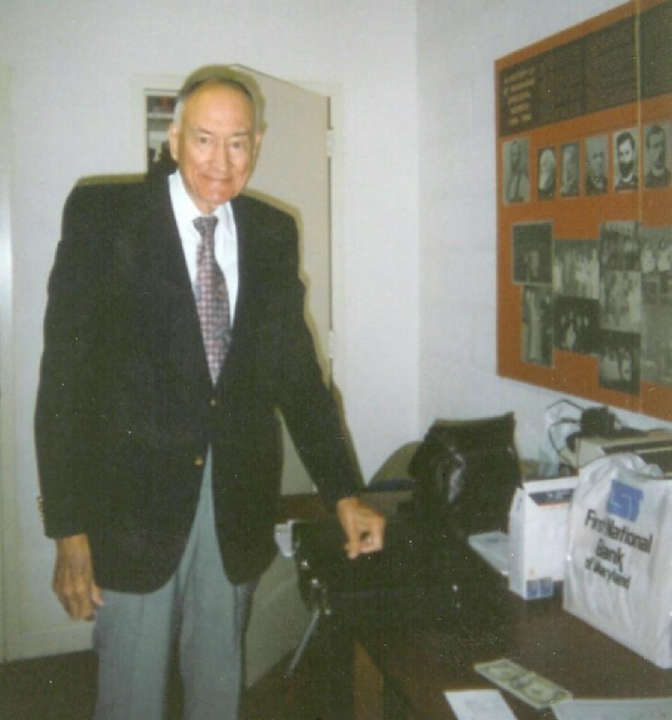 undated photo of Rudy in St. Barnabas office